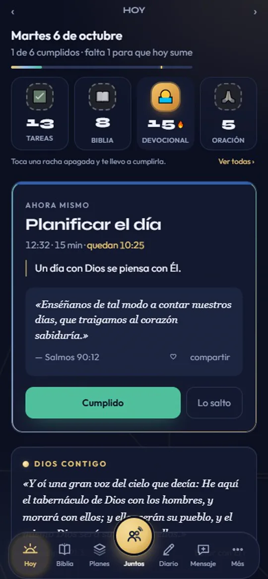 La pantalla Hoy de Genuino